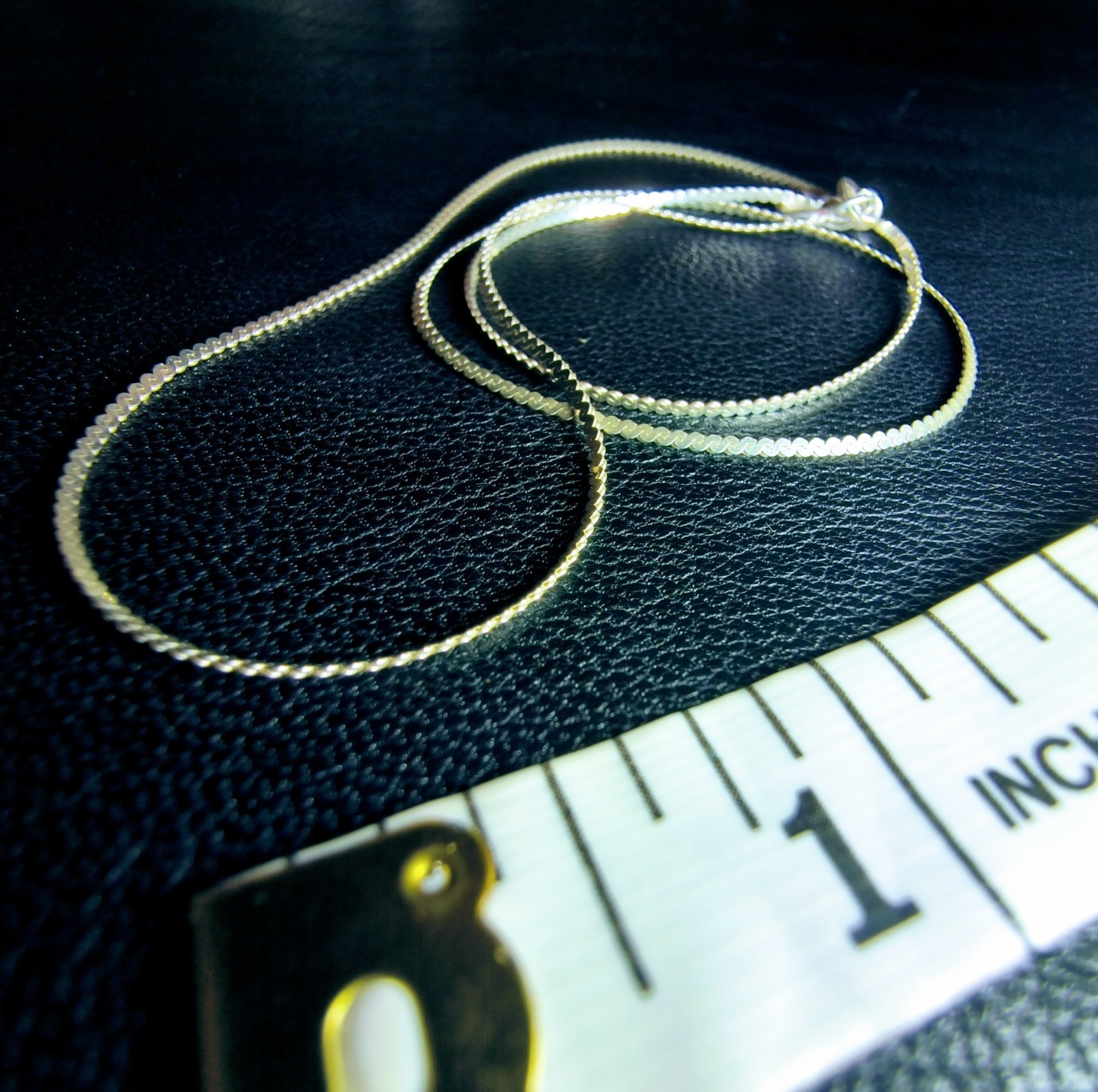 925 Sterling Silver Serpentine Chain Necklace 16″