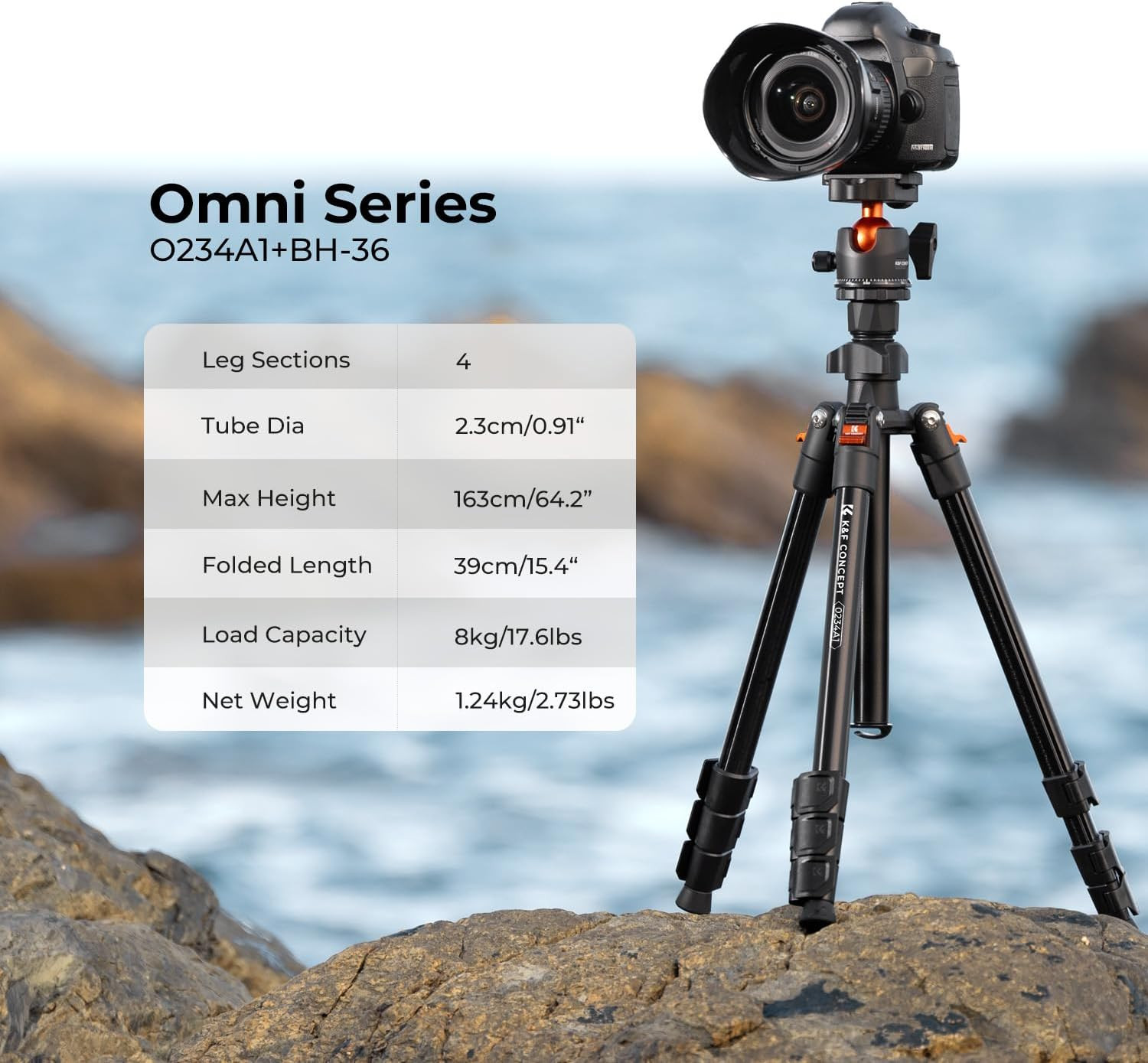 64 Inch/163 Cm Camera Tripod,Lightweight Travel Outdoor DSLR Tripods with 360 De