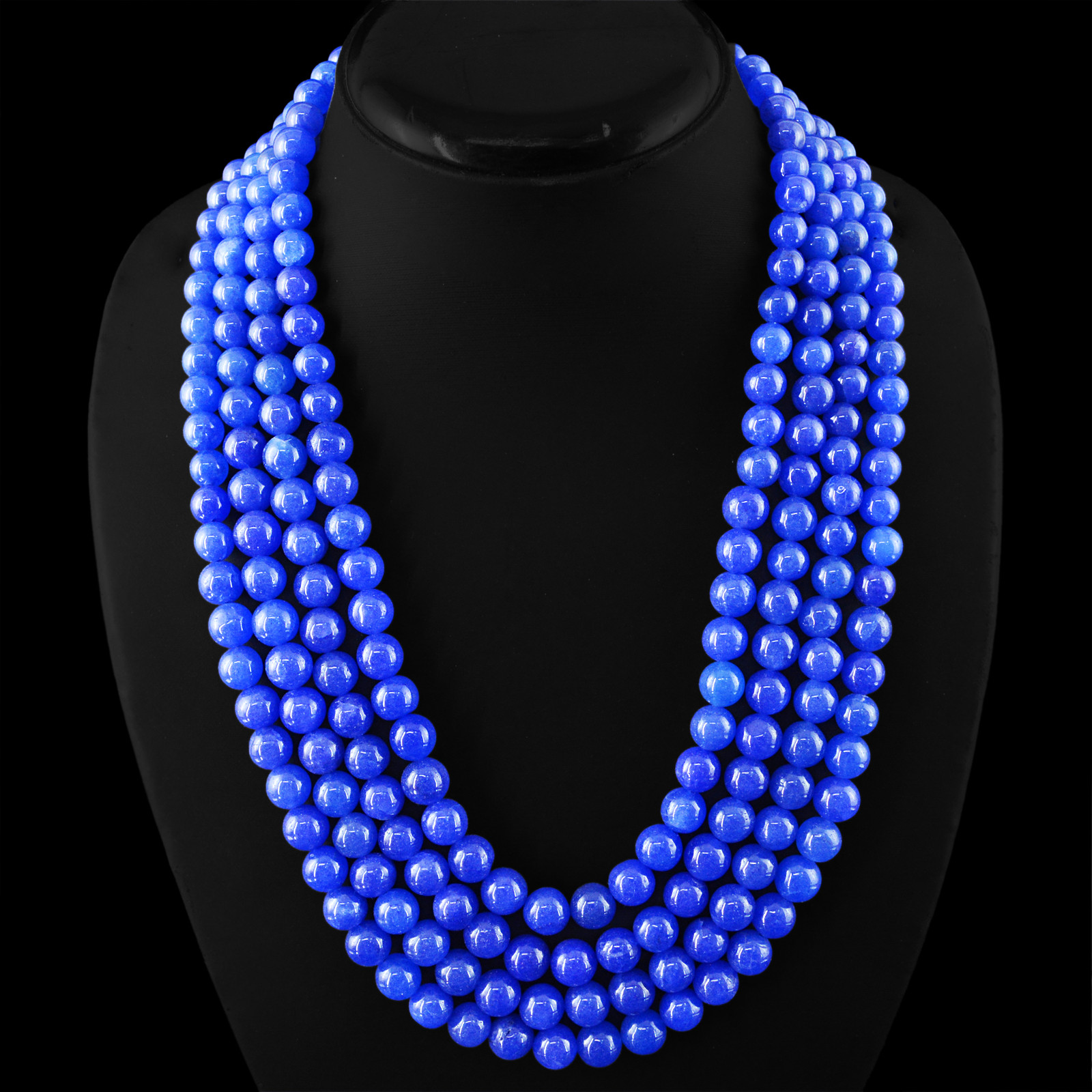 BEST QUALITY 990.00 CTS EARTH MINED ENHANCED SAPPHIRE ROUND BEADS NECKLACE (RS)