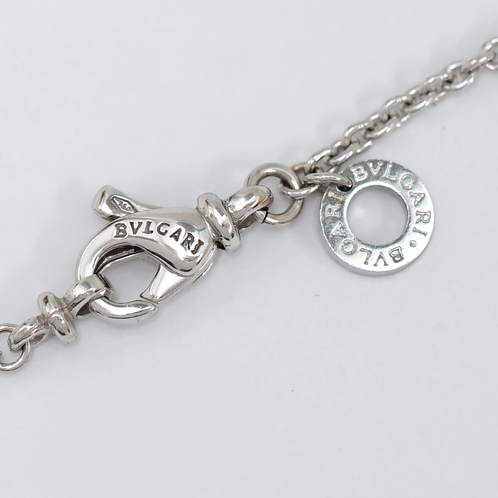 BVLGARI B zero1 Necklace 16″ 18k White Gold Auth #12059