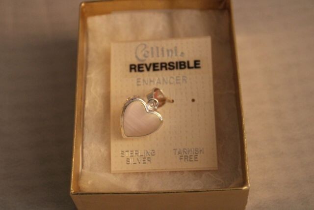 Sterling Silver Cellini Reversible Enhancer Heart Pendant – New
