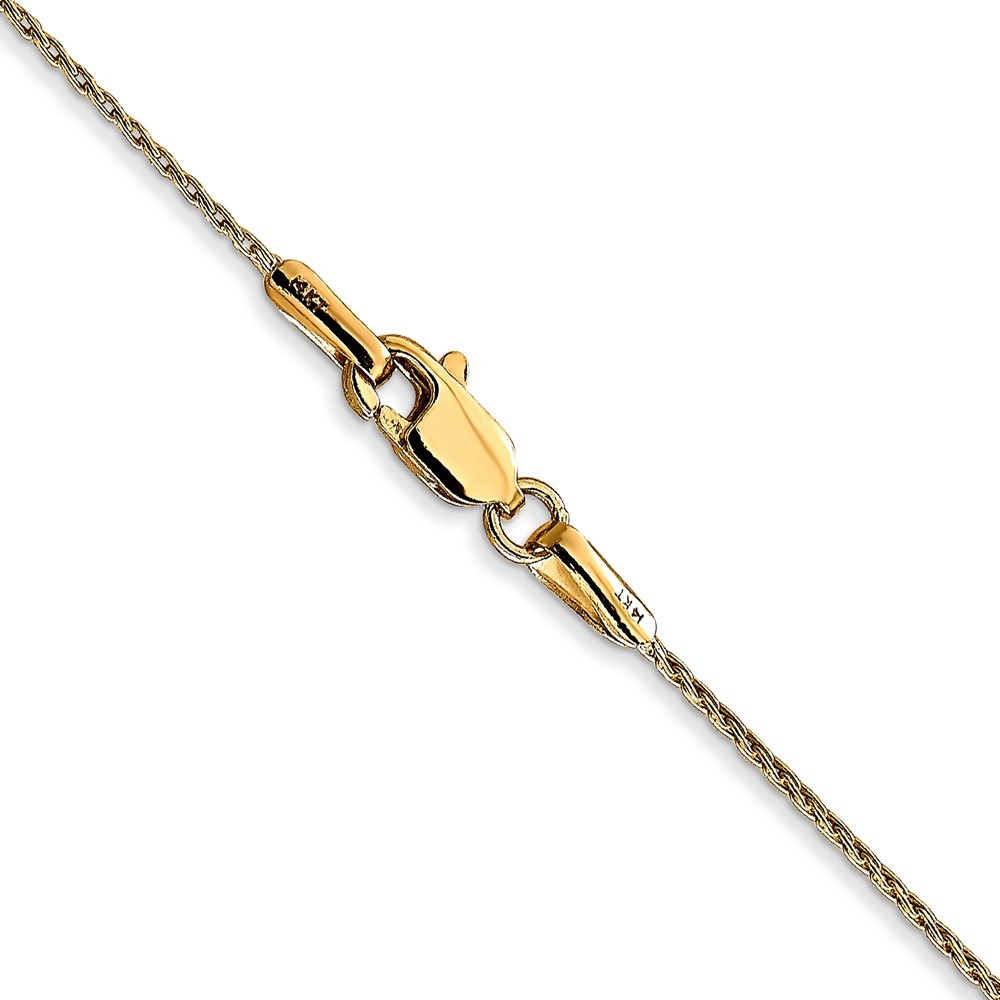 14k Yellow Gold 24 inch .7mm Round Parisian Wheat Chain Necklace