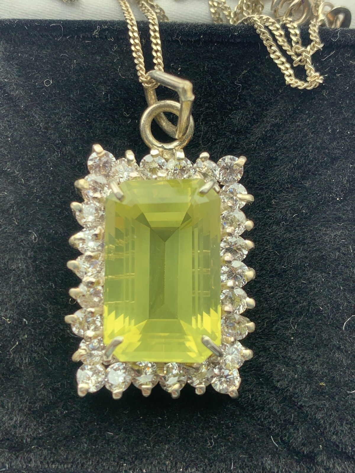11 Grams Beautiful silver Necklace With Lamen Quartz And Mozonite From Pakistan”