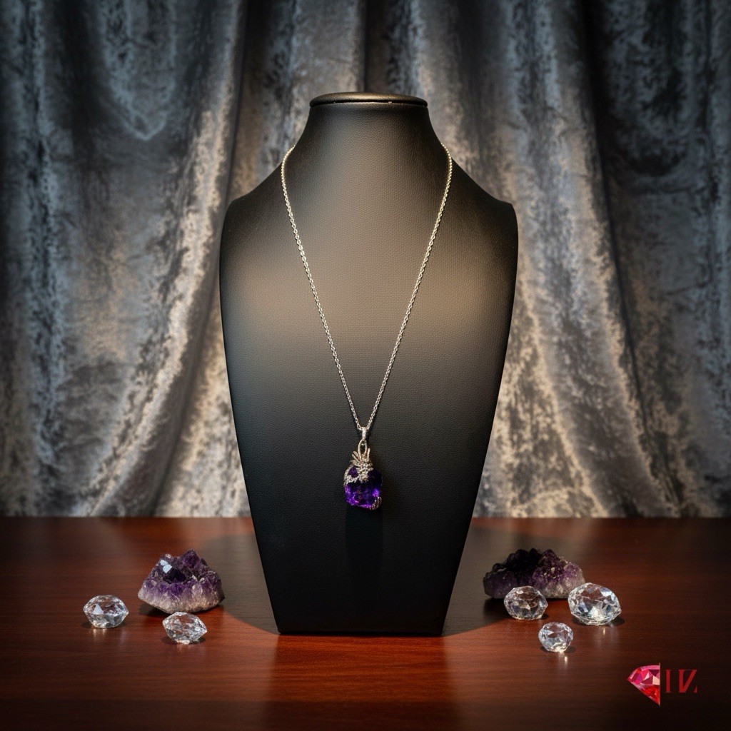 Amethyst Dragon Pendant Necklace