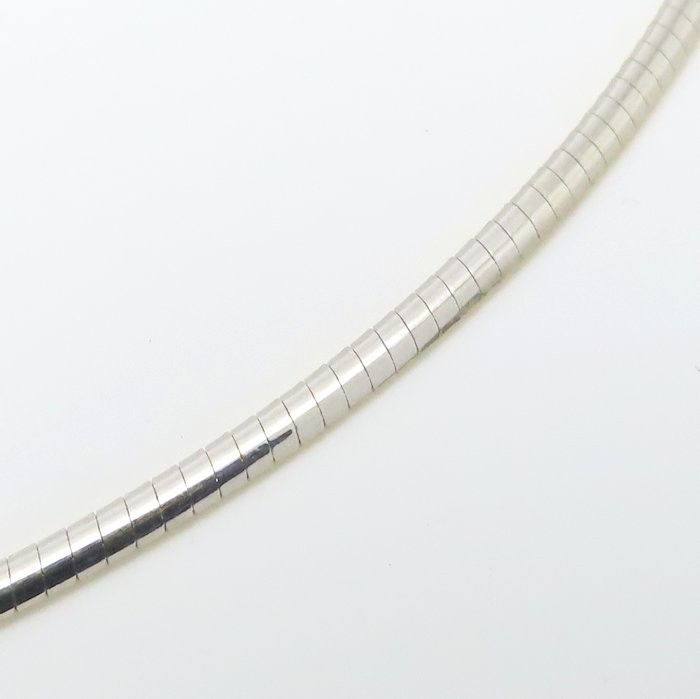 18K Yellow Gold / K18 White Gold Omega Necklace Reversible 40cm /76414
