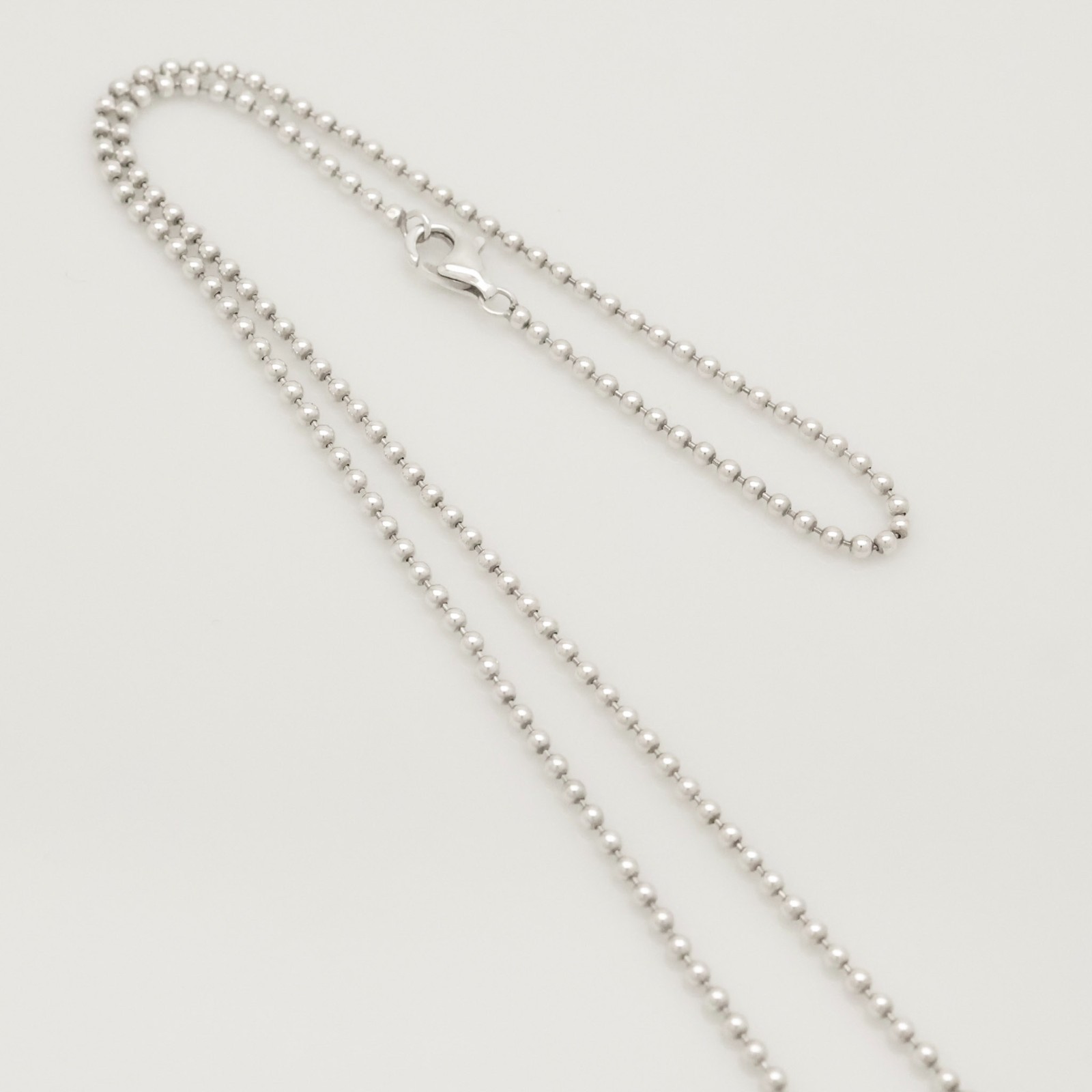 Authentic Tiffany & Co. Roman Cross Ball Chain Necklace 16″ Silver 925 w/Pouch