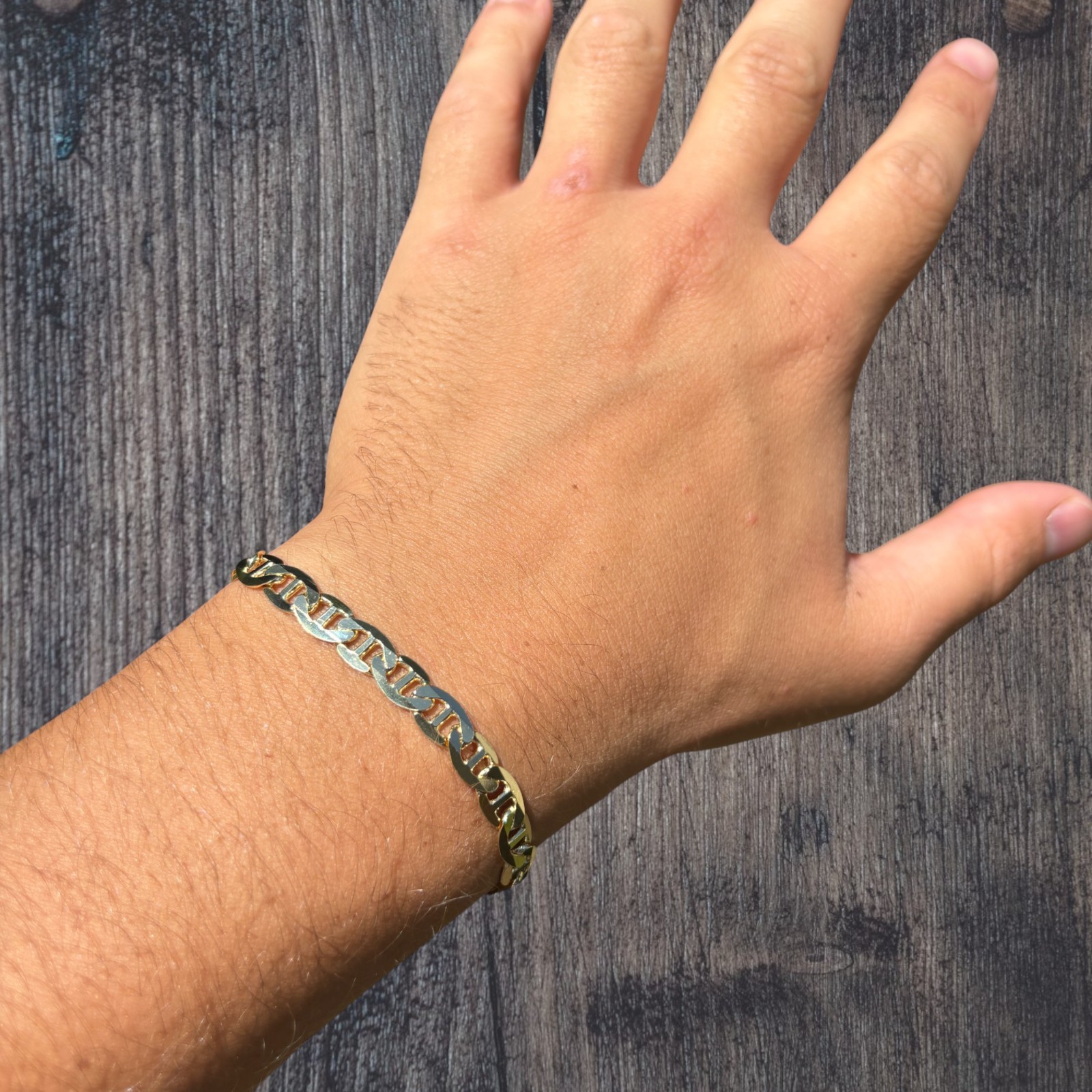 6mm Mariner Link Bracelet – Real Solid 925 Sterling Silver Or 14k Gold Vermeil