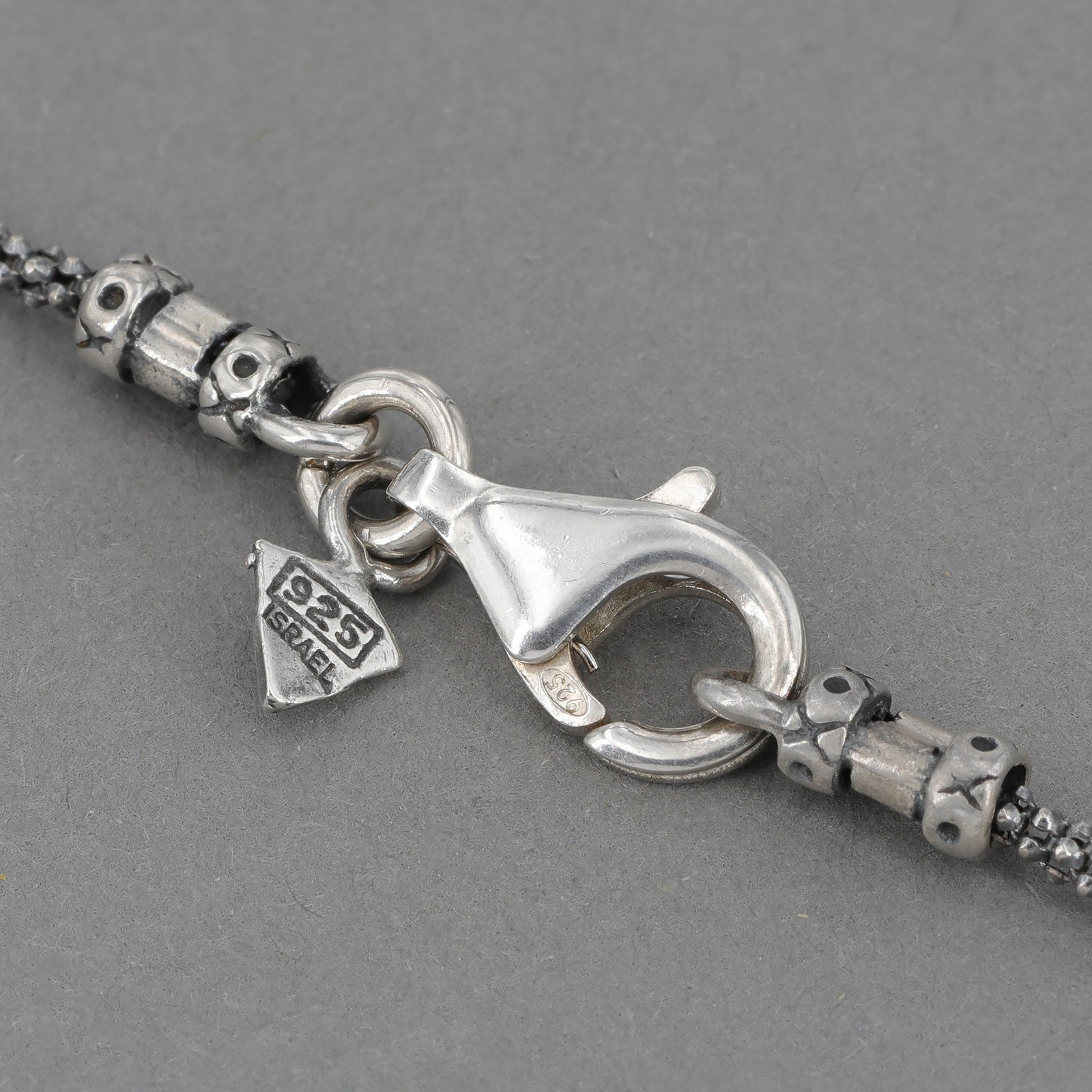 Retired Silpada Oxidized Sterling 2-Strand Layered Popcorn Chain Necklace N1823