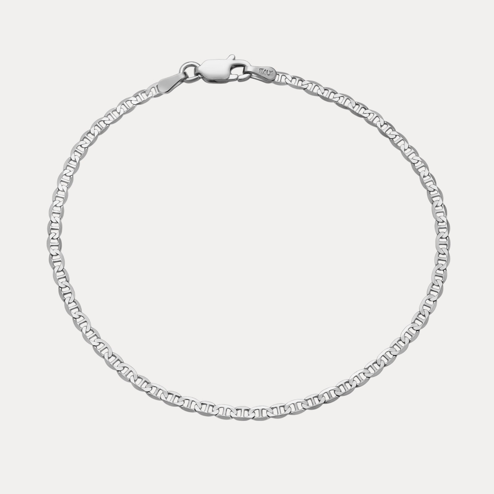 2.5mm Mariner Bracelet – Real Solid 925 Sterling Silver Or 14k Gold Vermeil