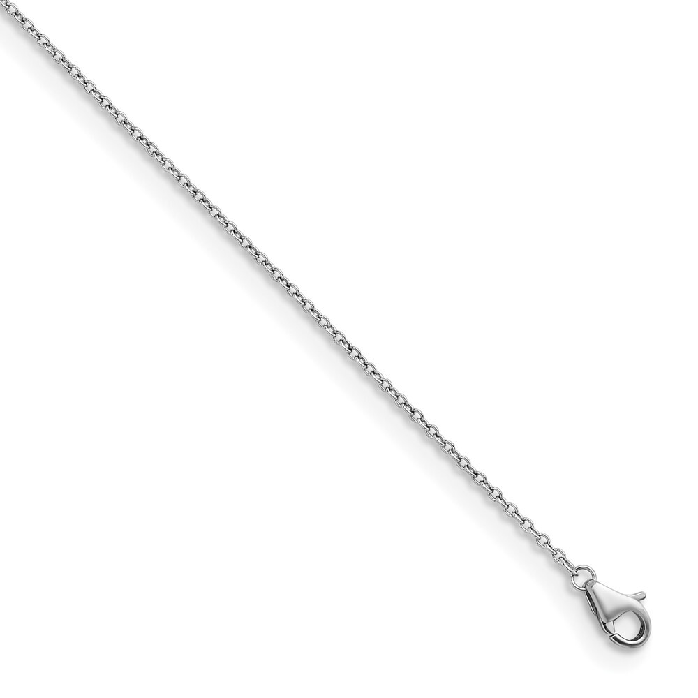 Platinum 1.3mm Solid Cable Chain Necklace 20″ for Women 3.11g