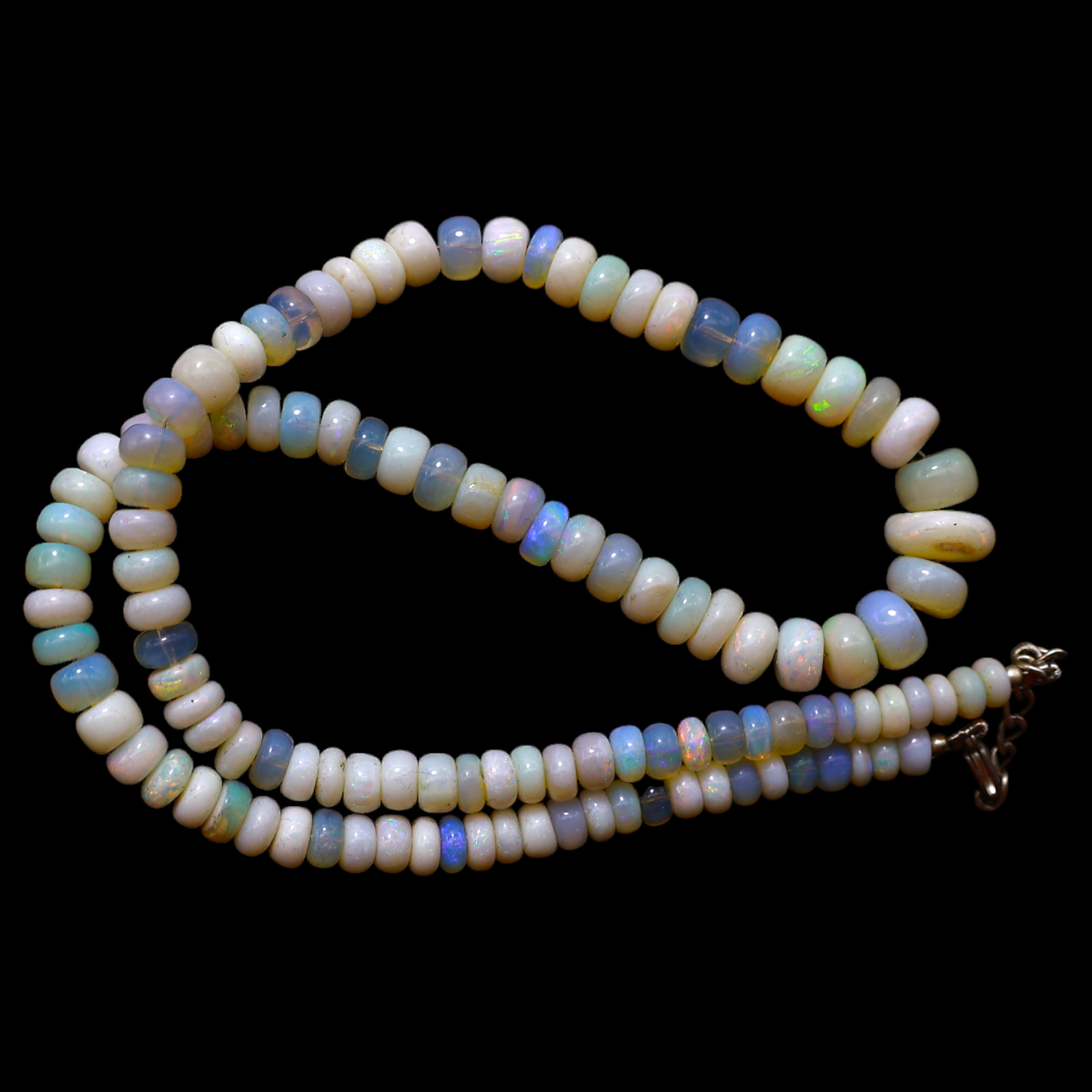 Smooth Multi Color Fire Opal Beaded Not Applicable Rondelle Daughter Necklace