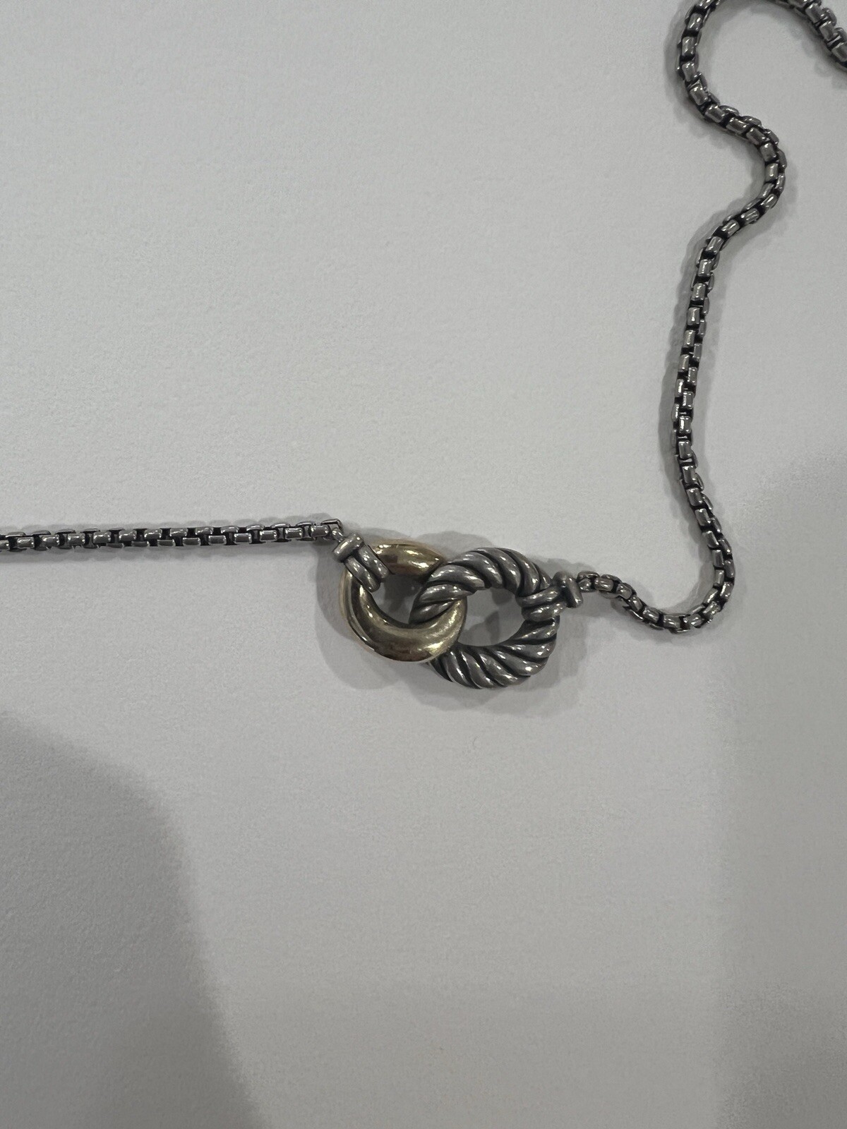 David Yurman Women’s Silver And Gold Infinity Necklace