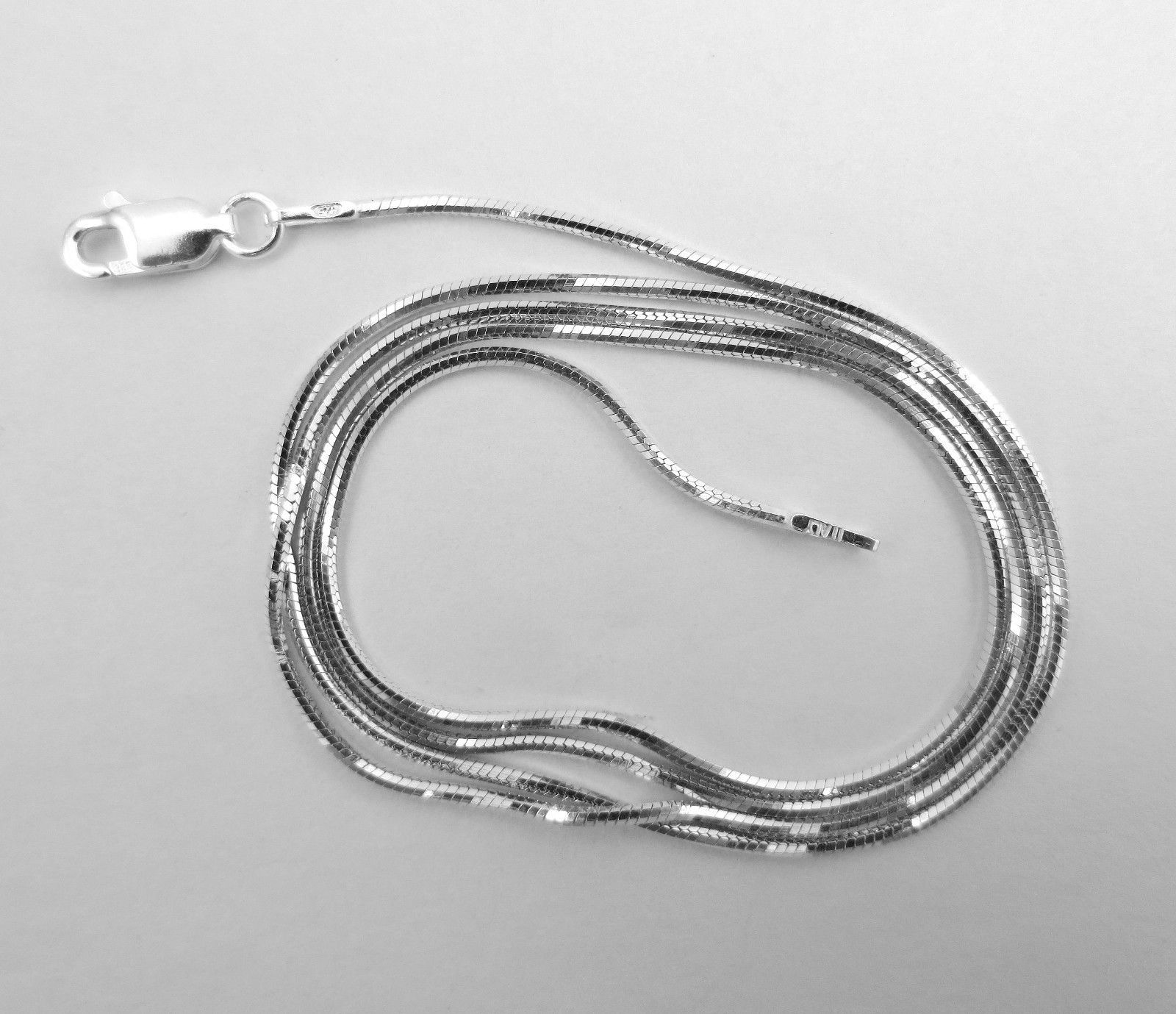 D/C Snake Chain 1.1mm Italian Sterling Silver 14,16,18,20,22,24,30 inch. 925 NEW