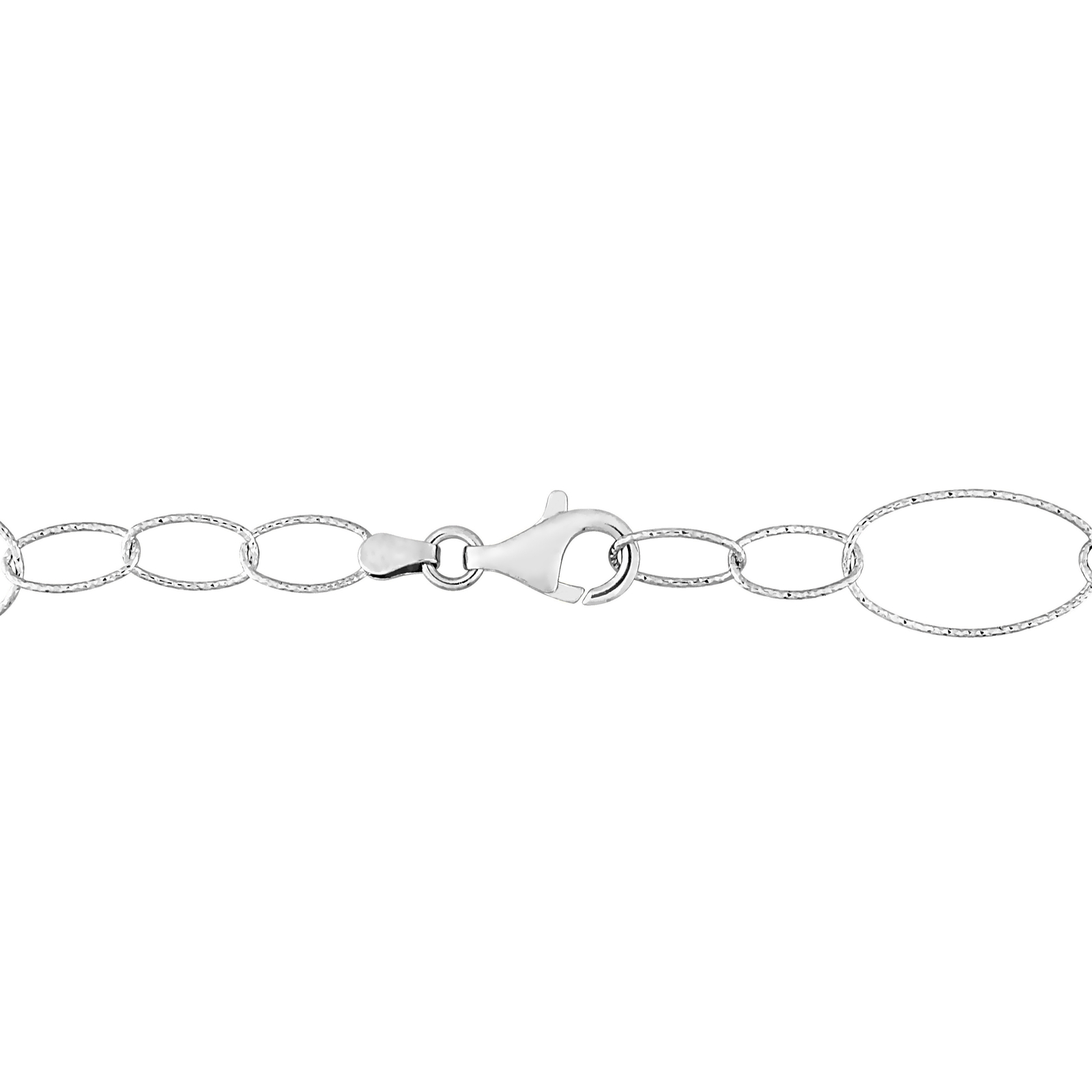 Amour Sterling Silver 13mm Fancy Oval Link Chain Necklace – 30 in.