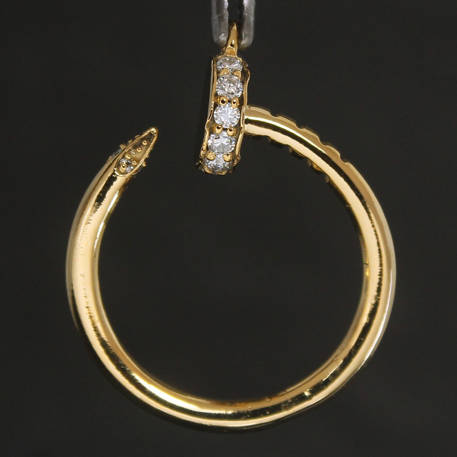 Round Certified Natural Diamond Petite Shank Minimalist Pendant 14K Gold Over