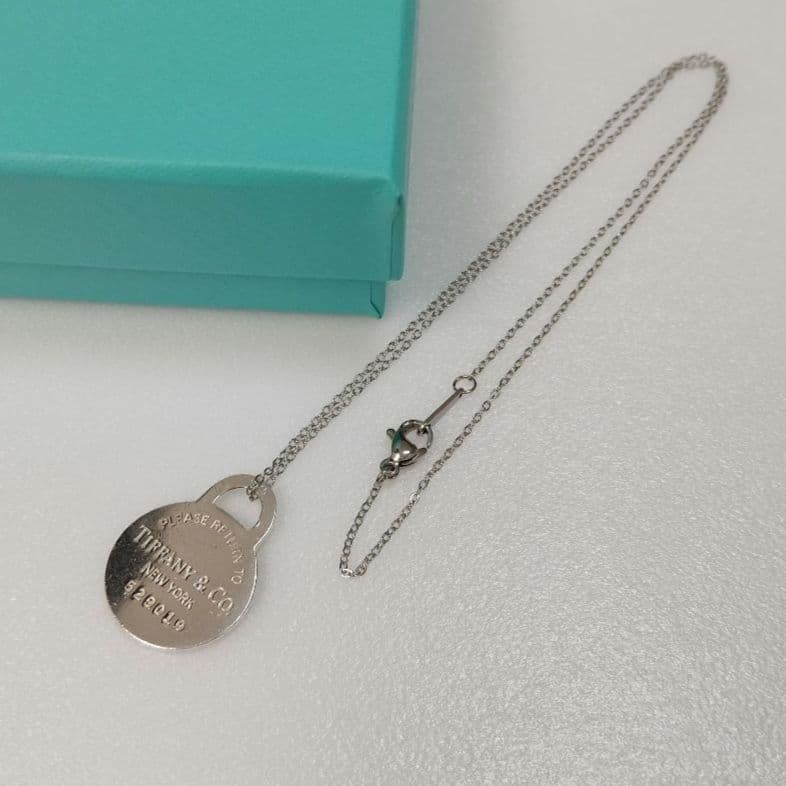 Tiffany & Co. Return to Round Necklace Silver 45cm Unisex Pre-Owned