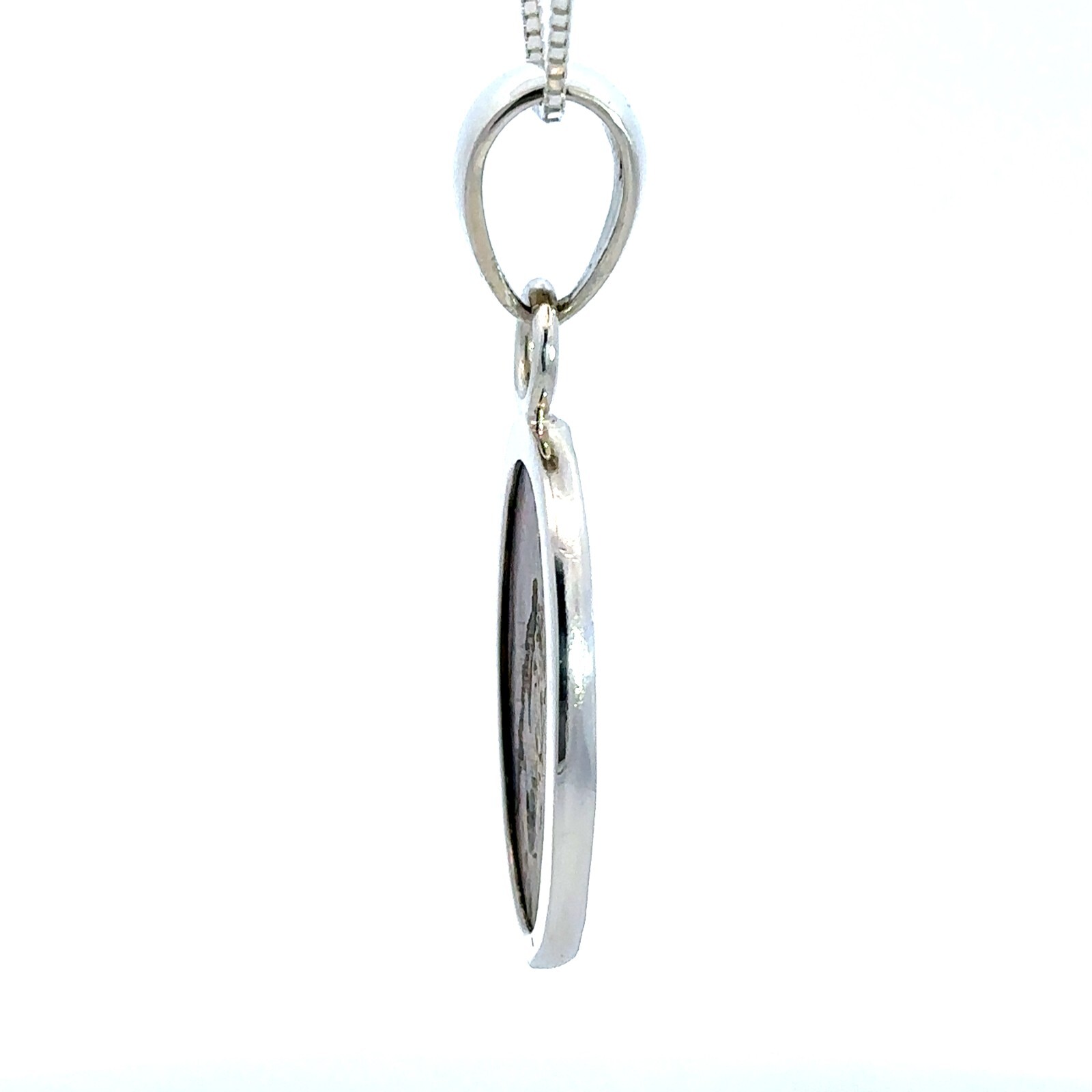 Sterling Silver Abalone Pendant (3/4 x 1 1/2 Inch) Charles Albert