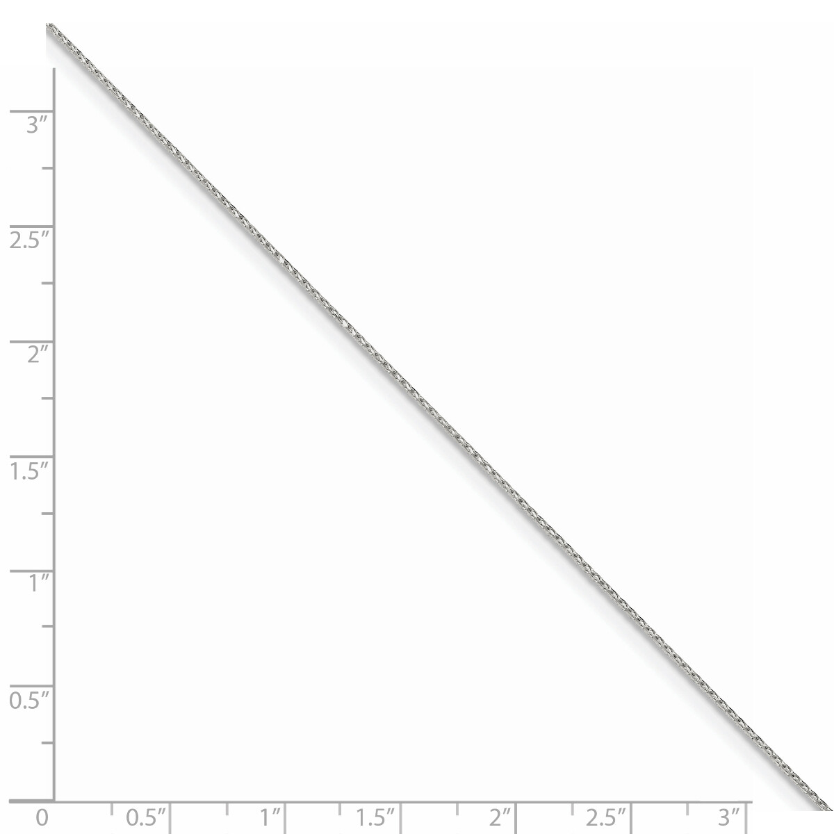 Sterling Silver D/C Round Spiga Chain 16″, 18″, 20″, 24″, 26″, 28″, 30″ Lengths