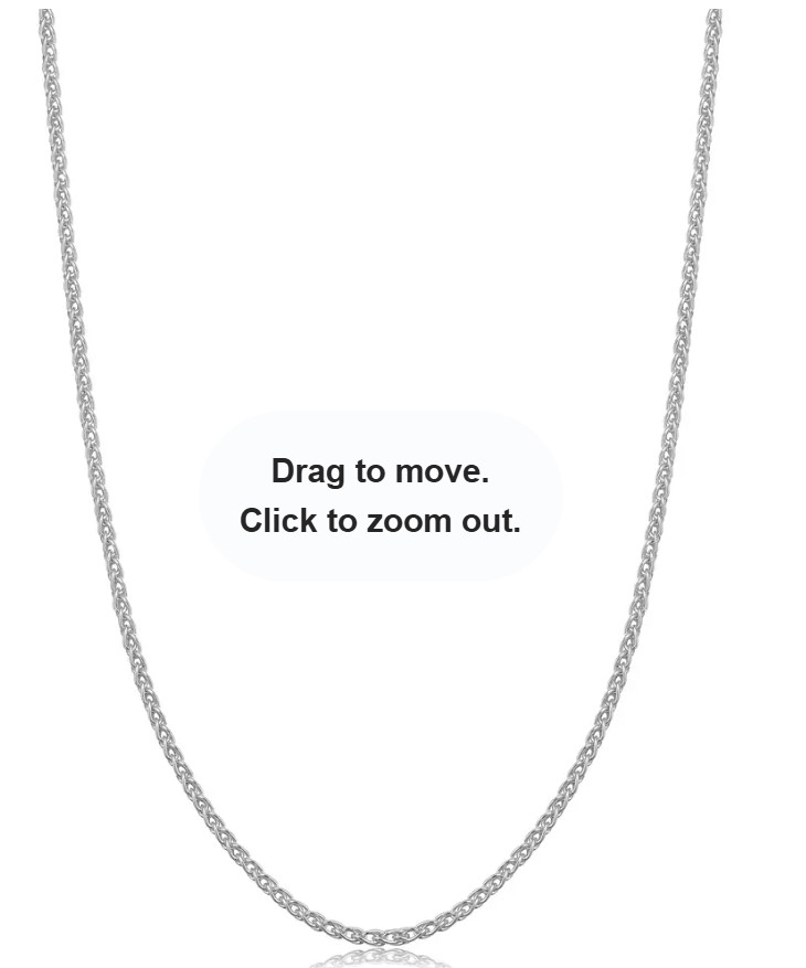 Au Naturale Italian Sterling Silver 1.5mm Round Wheat Chain (14-36 Inch)
