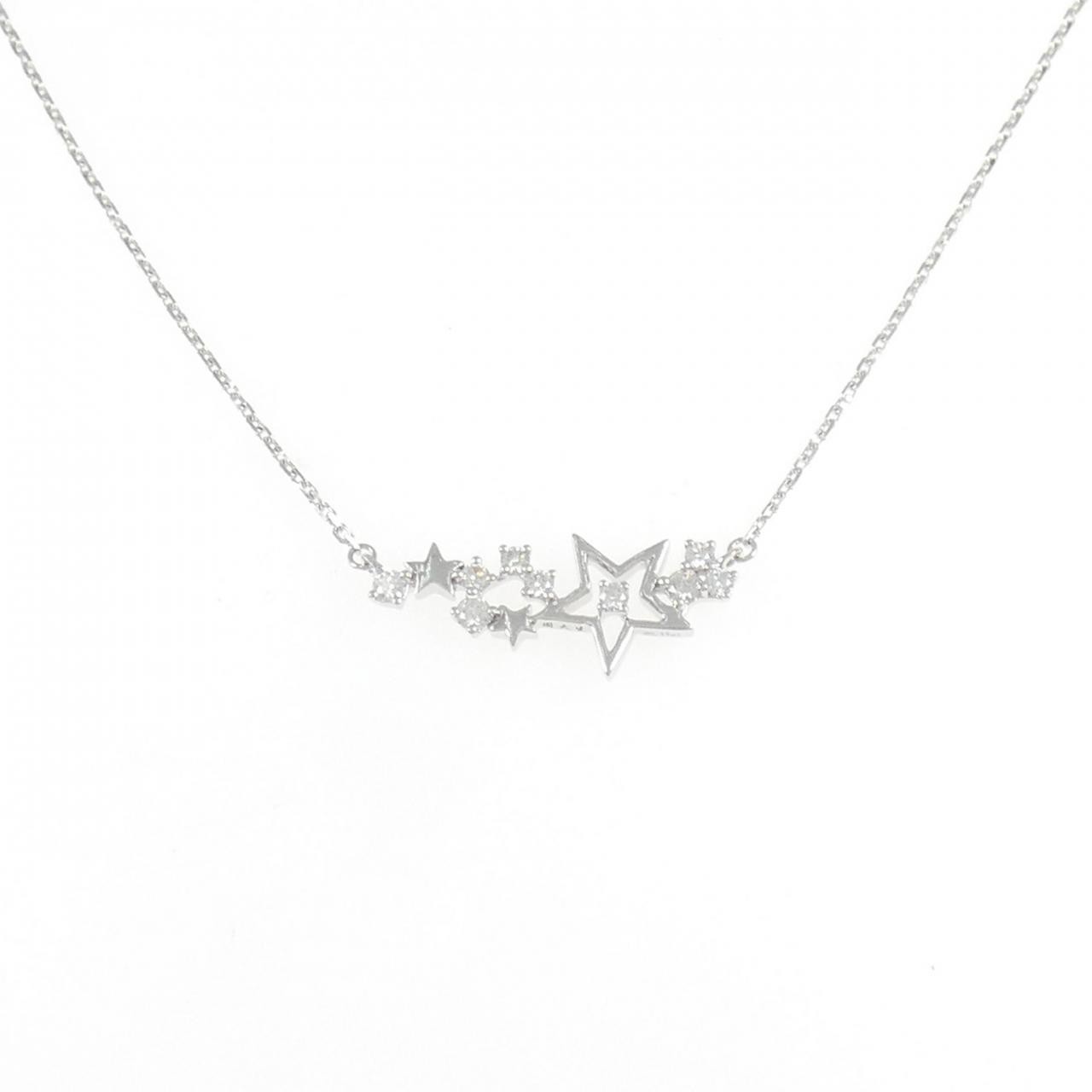 Authentic 750WG Star Diamond Necklace 0.17CT #230-000-573-2585