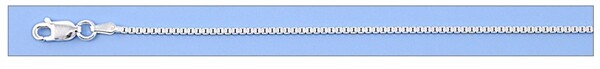 Sterling Silver 1.6 mm Box Chain Necklace 16″ – 30″ – Free Gift Packaging