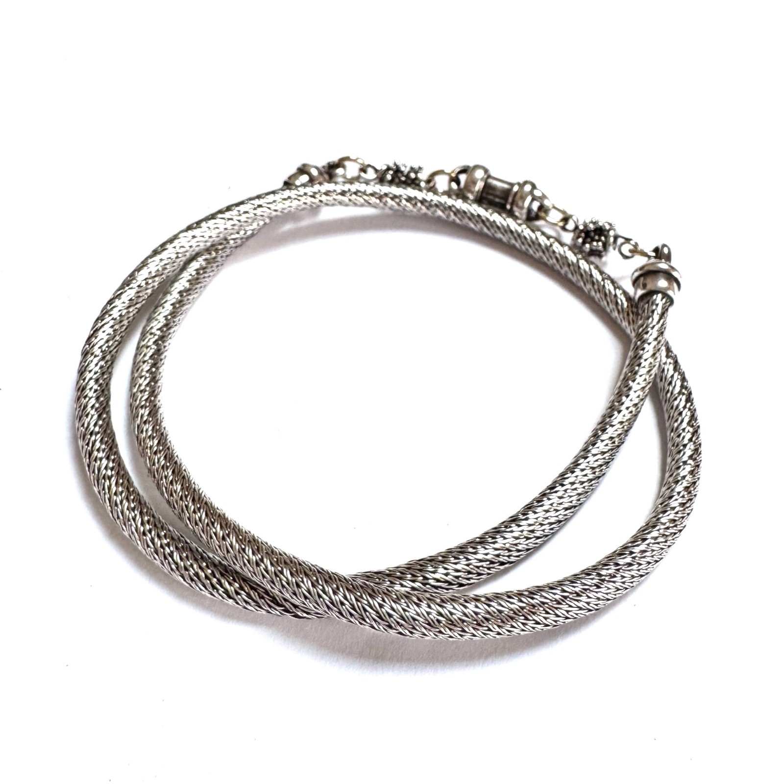MICHAEL DAWKINS Necklace ONLY 4.5mm Sterling Silver 17.5” Mesh VERY GOOD COND