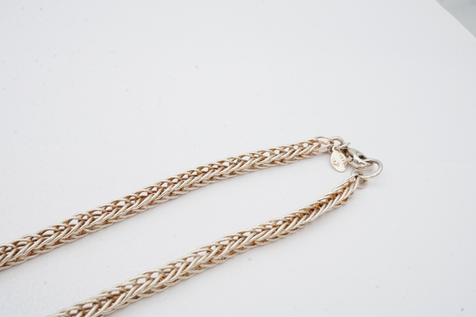 Sterling Silver 925 Foxtail Necklace 18″
