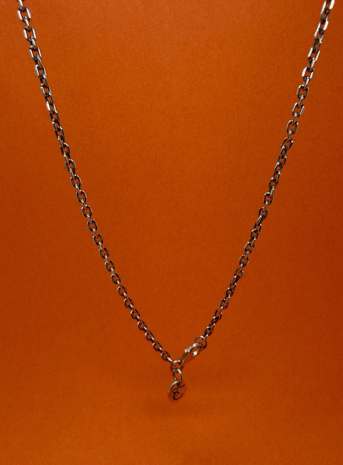 2.5mm 24” Oxidized Angled Cable Chain 925 Sterling Silver Chain Necklace 7.8g