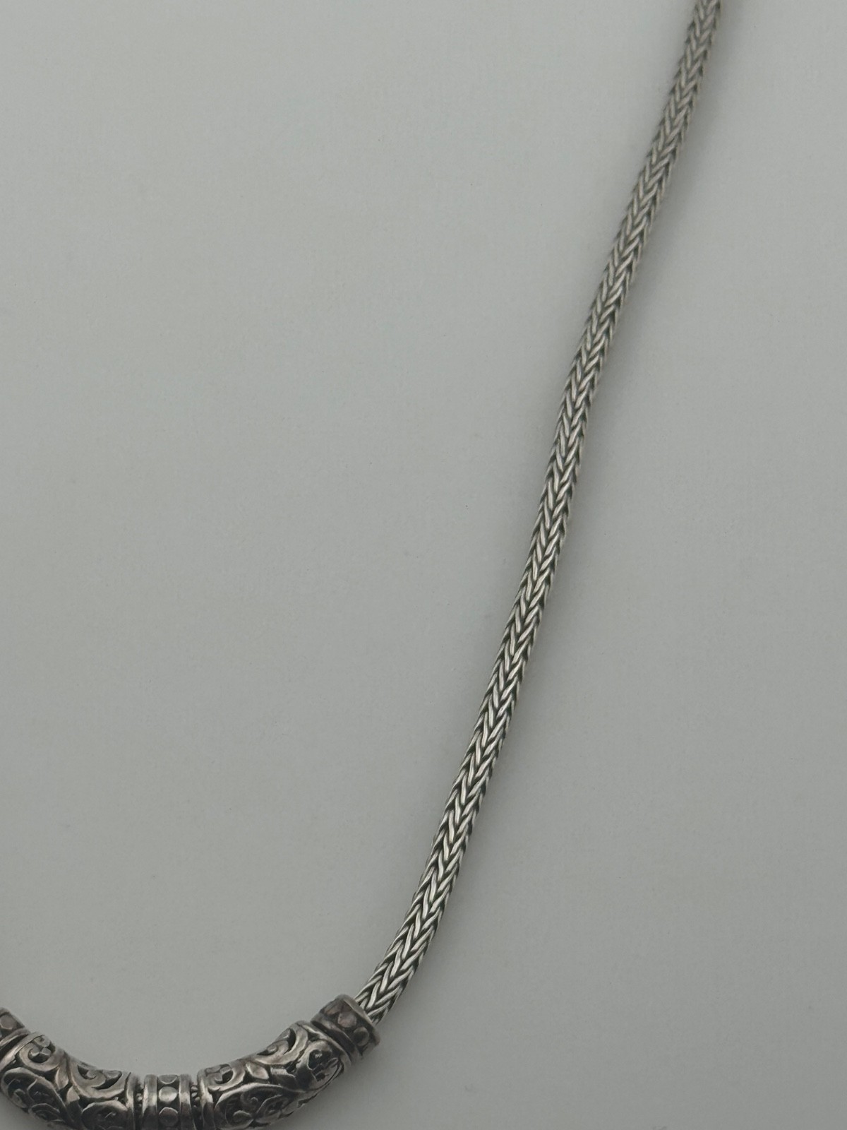 Sterling Silver Heart Necklace Toggle Clasp Signed ATI ID
