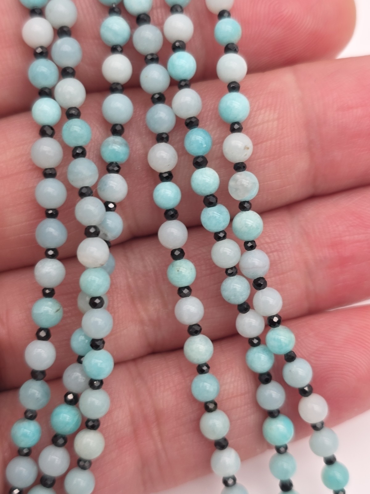 Jay King, DTR mine finds, 3 strand Amazonite necklace 925 Sterling