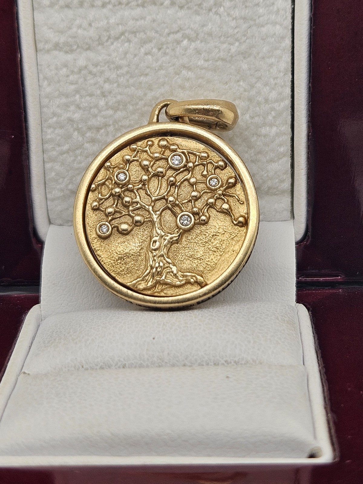 David Yurman 18k Yellow Gold Life & Death Duality Amulet Diamonds