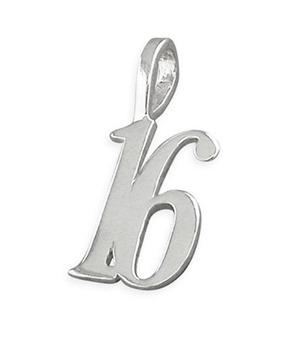 925 Sterling Silver Birthday Age Number Pendant Charm 16 18 21 Chain B’day GIFT