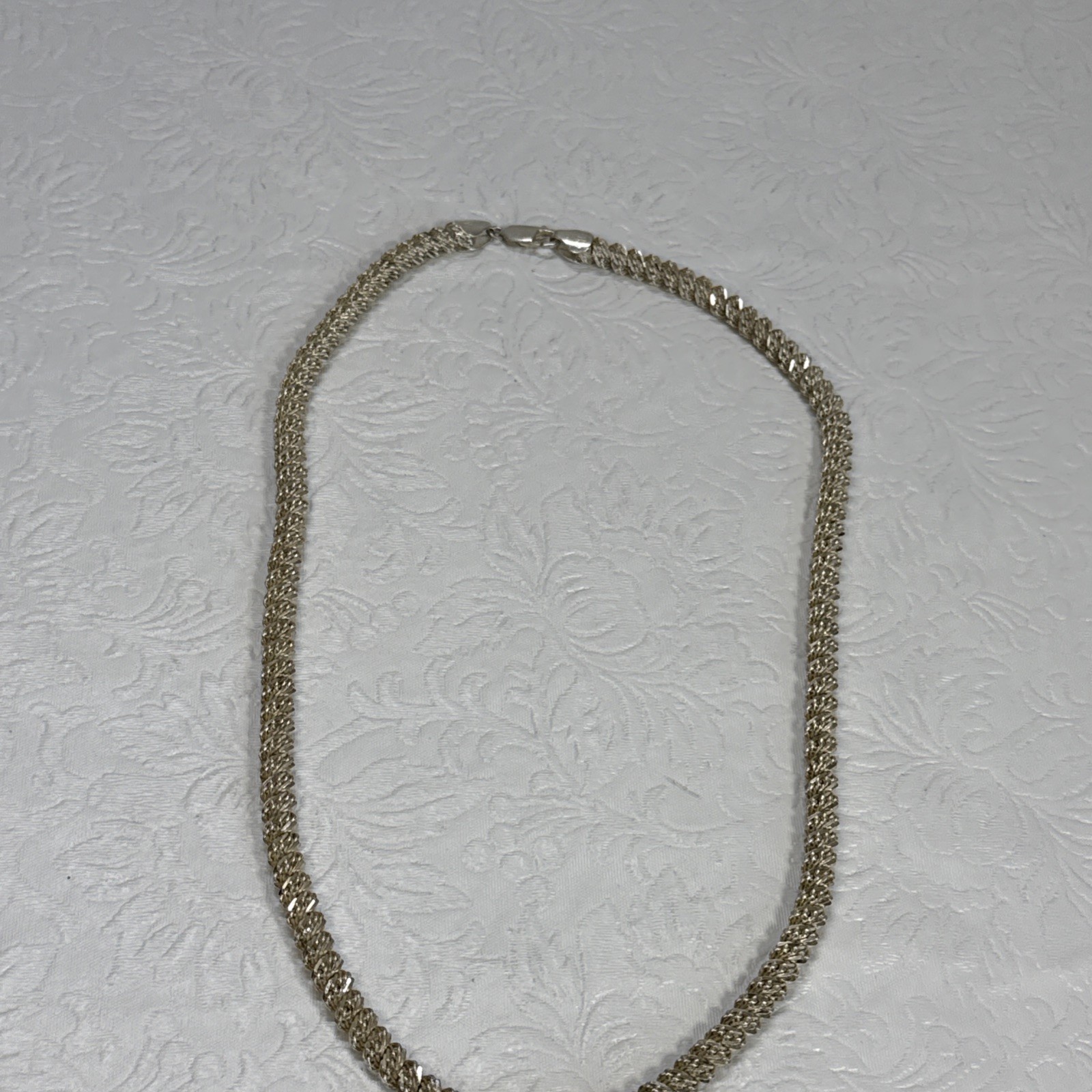 Italian 925 Sterling Silver Heavy Rope Chain Necklace 20” 54g Light Gold Tone