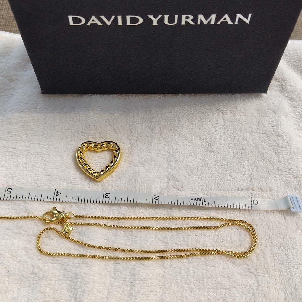David Yurman heart cable necklace