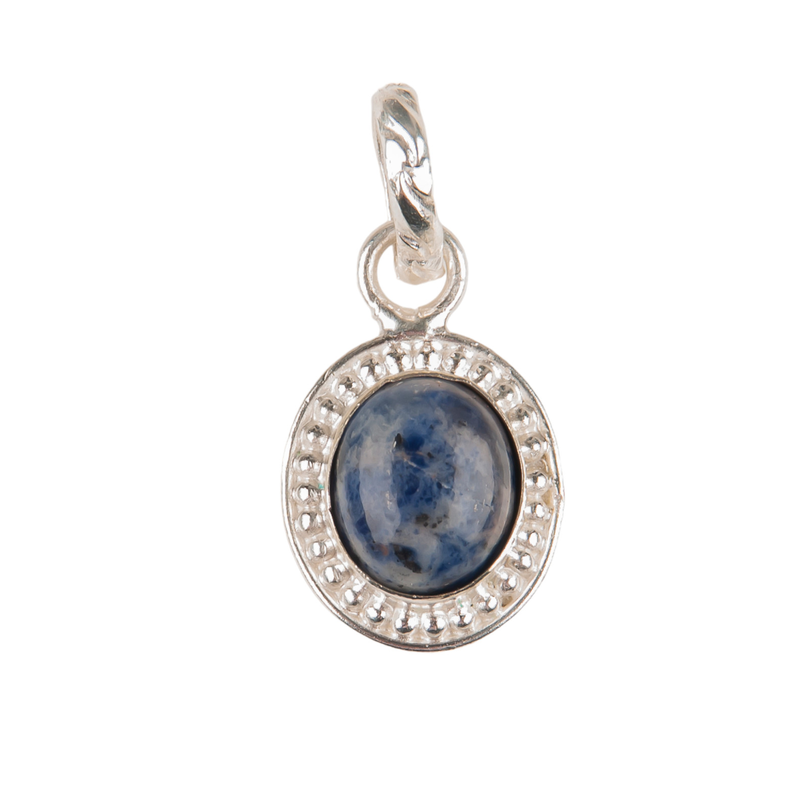 Sodalite Gemstone 925 Sterling Silver Necklace Pendent 1.20″ Gift For Engagement