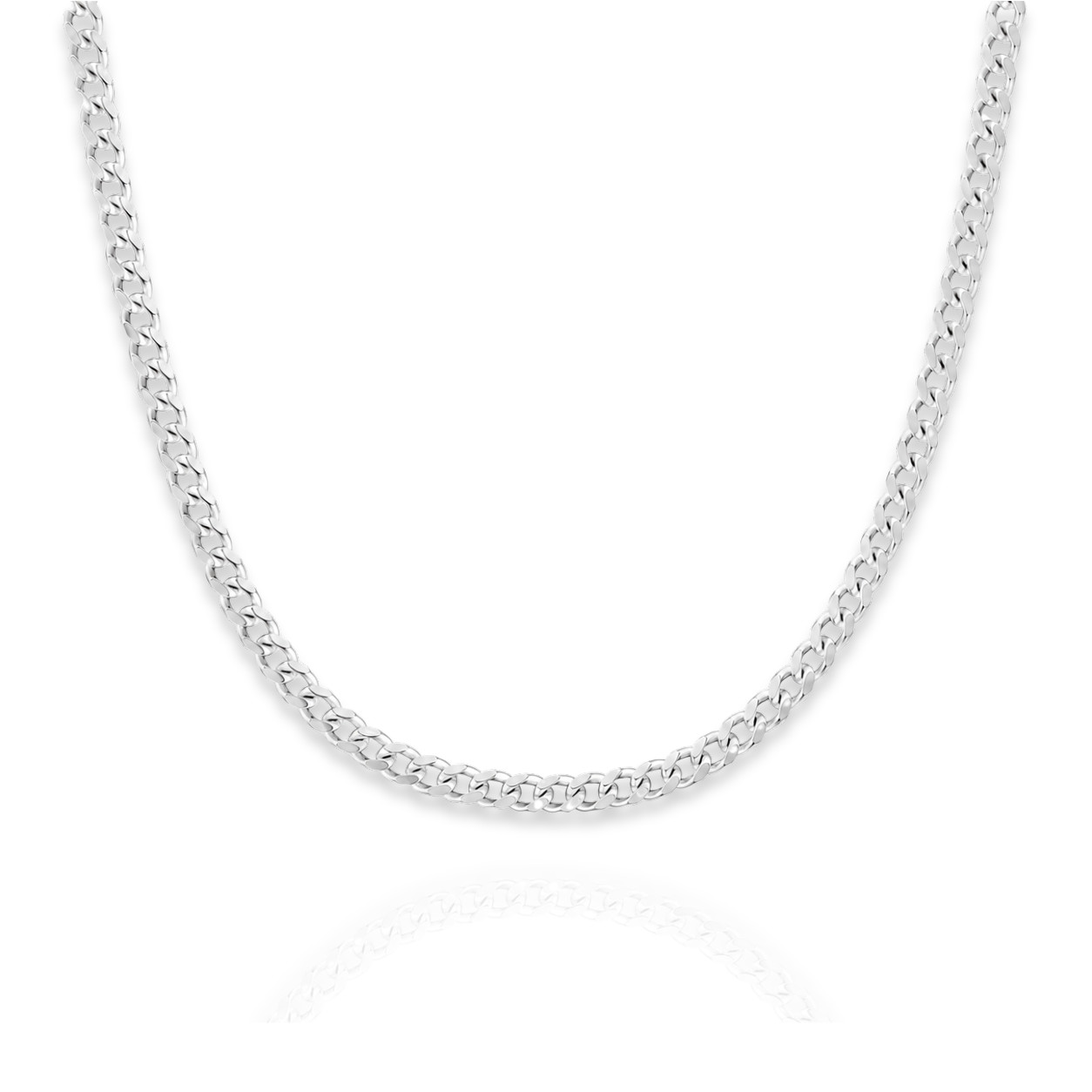 925 Sterling Silver Curb Chain Necklace – 3mm