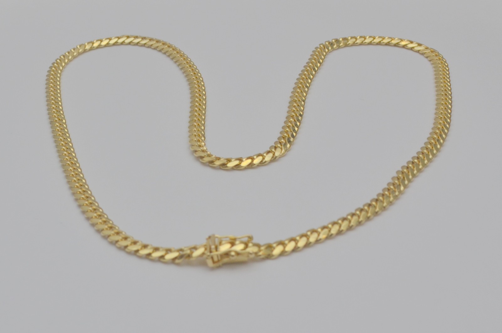 10K Yellow Gold Cuban Link Chain Necklace 22″ 5.0mm Box Clasp D30
