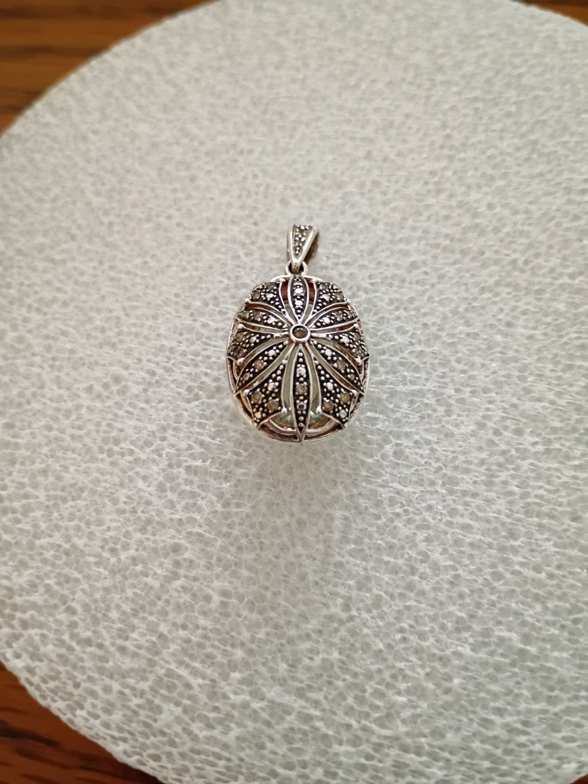 Reversible Prasiolite Diamond Sterling Silver 925 Pendant Michelle Albala