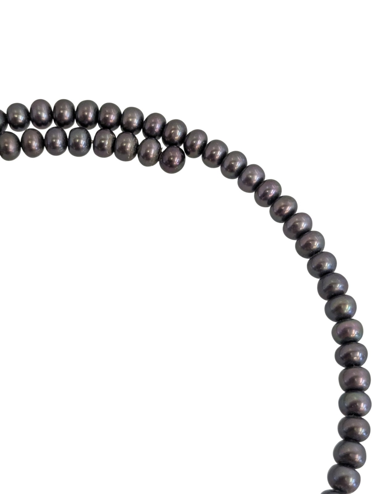 Dark Grey Pearl Adjustable Choker Beaded Necklace Elegant Strand Jewellery