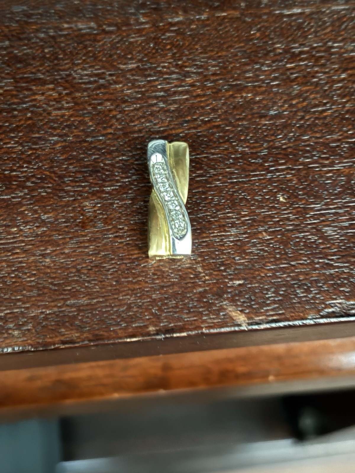14k Yellow & White Gold Diamond Pendant