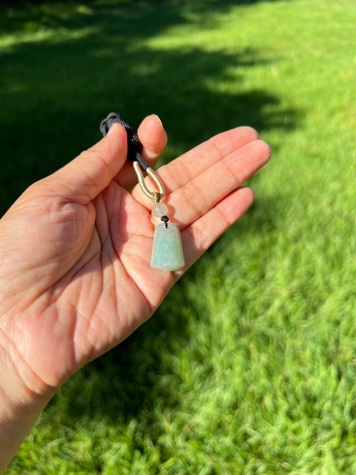 Icy Green 100% Natural Grade A Jadeite Jade Pendant H229 1