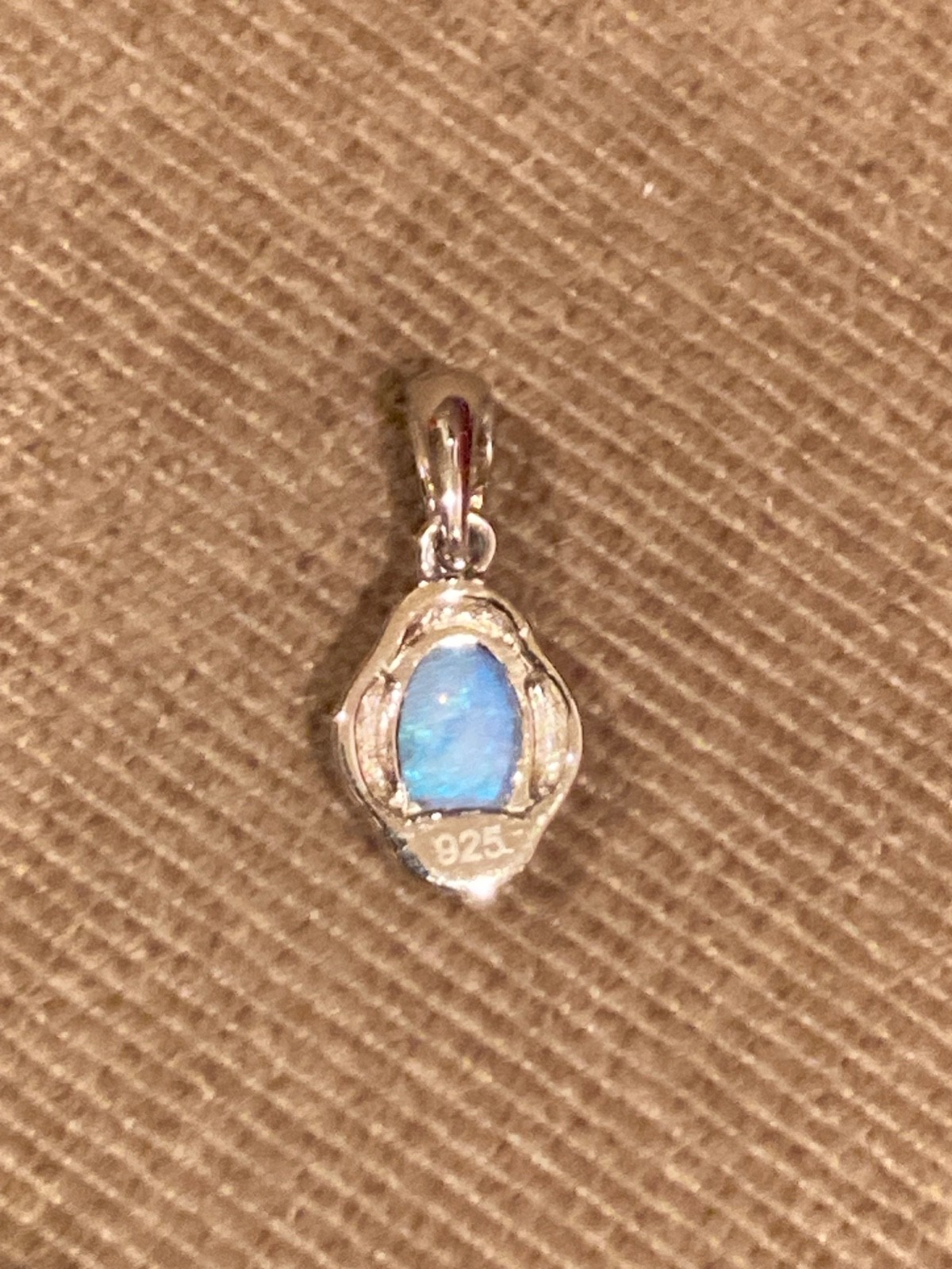 Australian Opal Sterling Silver Pendant – Classic Oval – Simple Elegance