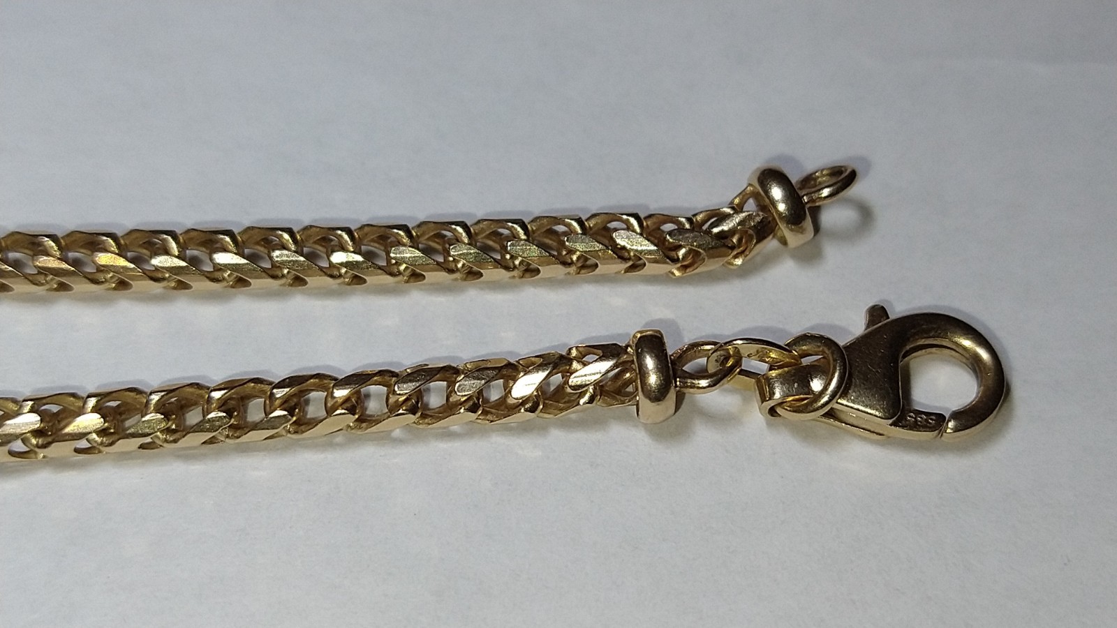 Solid 14k gold 3.4mm diamond-cut Italian franco chain 23.25 grams – 18″