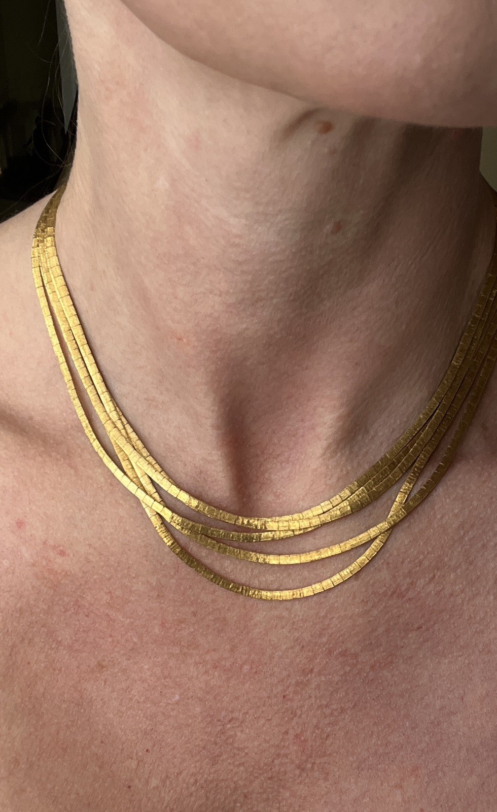 Vicenza SET Italy 18K Gold Multi Strand Necklace & Bracelet. Heavy Luxury Estate