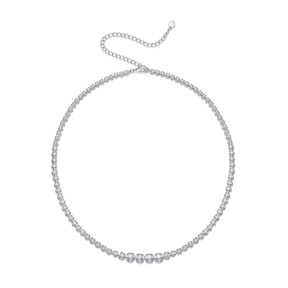 S925 Sterling Silver Moissanite Pendant Necklace – In The Name of Light Luxury D