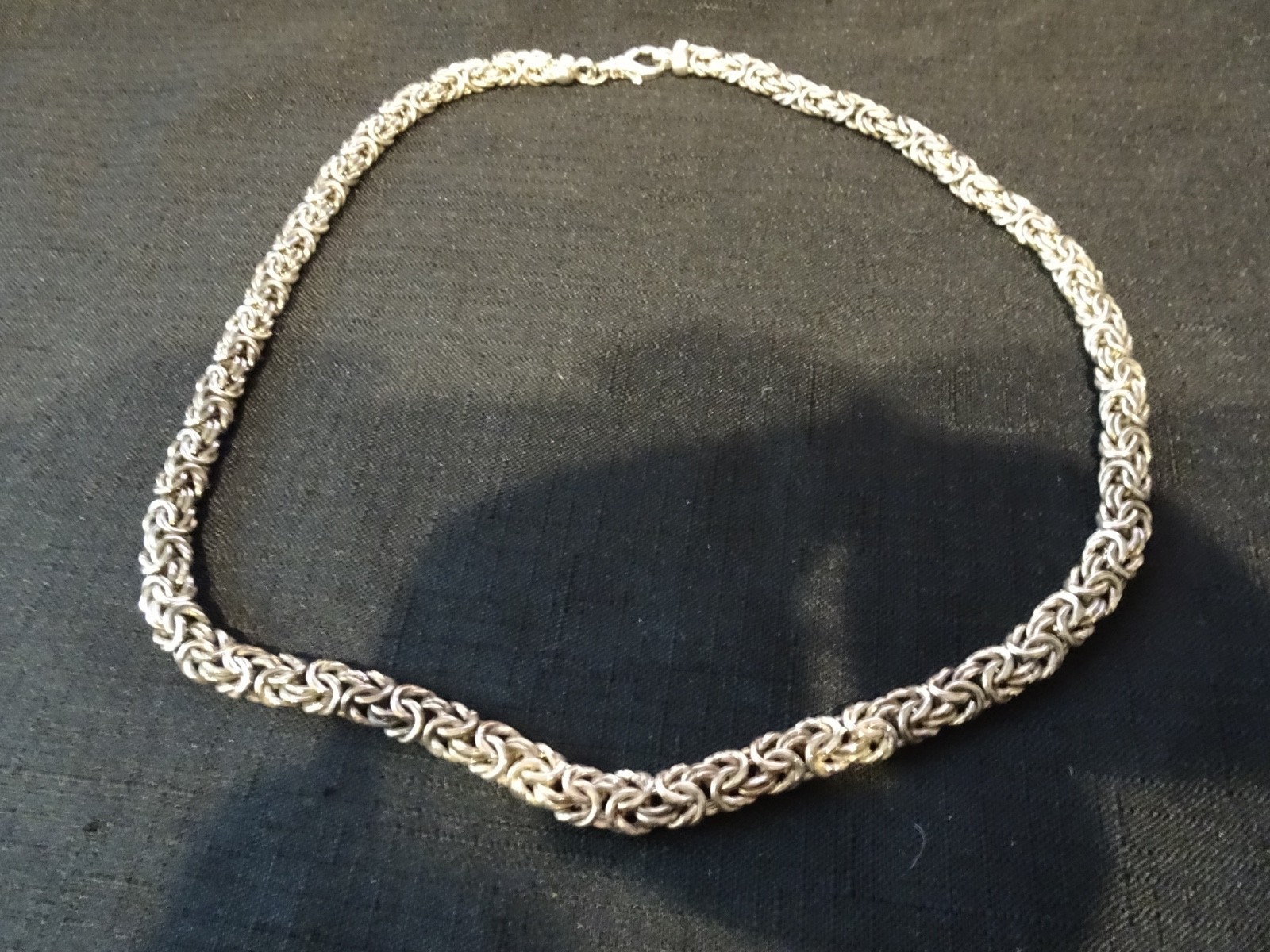# 591-LARGE BYZANTINE ITALY-925-MILOR NECKLACE–FANCY LARGE-REAL