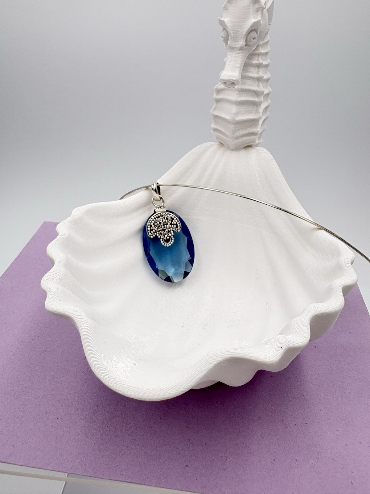 925 Solid Sterling Silver 24CT Genuine Tanzanite Gemstone Pendant – Pendant Only