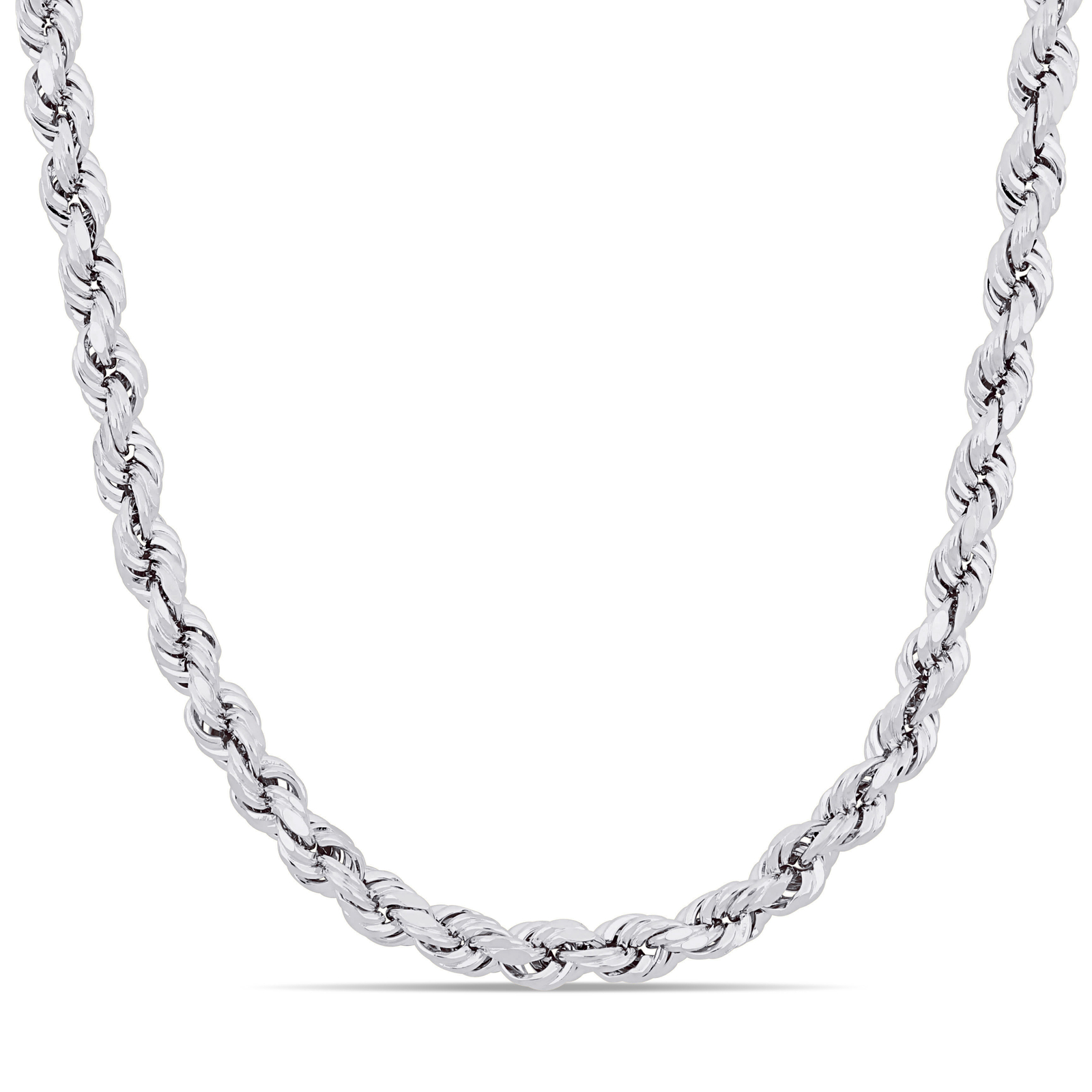 Amour Sterling Silver 5mm Rope Chain Necklace – 18 in.