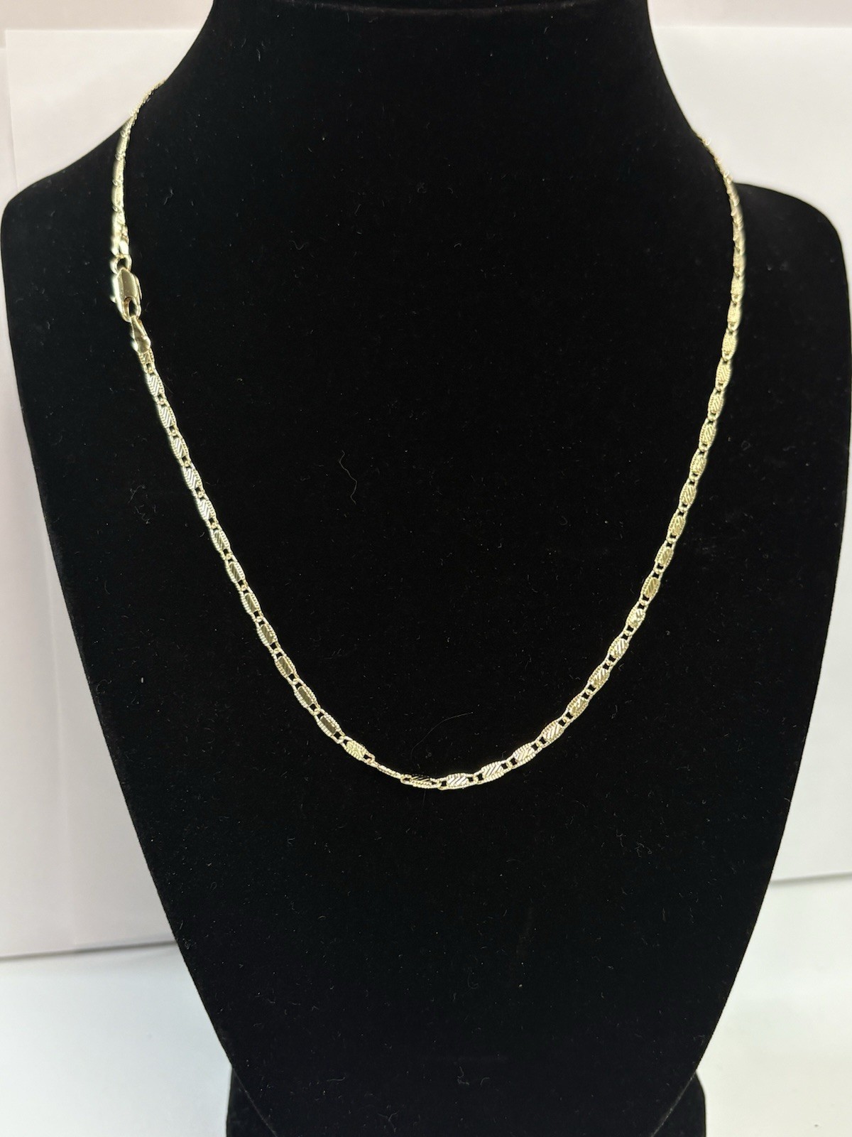 14k Gold Filled/Plated Valentino Chain Necklace ~ 18” ~ 2mm ~ 5.2 Grams ~ NEW