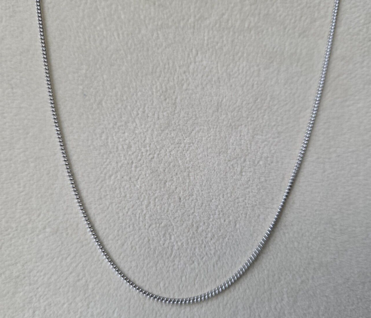 925 Sterling Silver Micro Curb Link Chain, 1.1mm Wide 20″, 1.8 Gr. Lobster Clasp